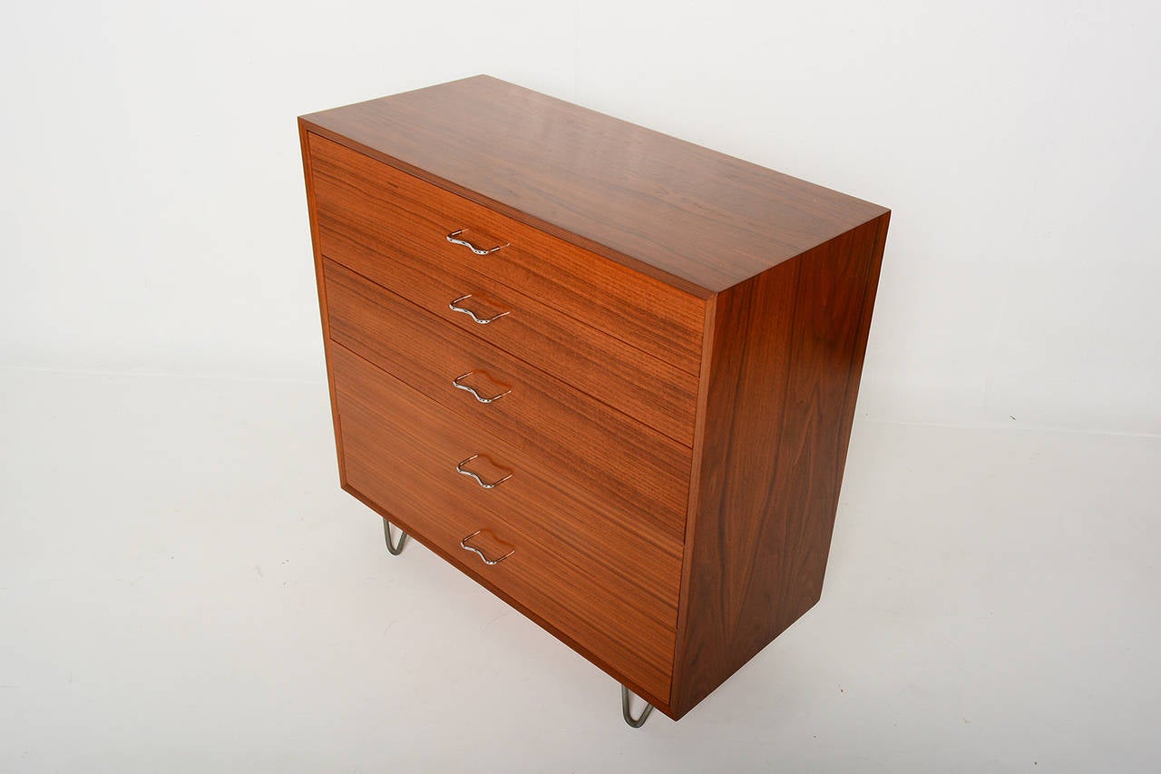 Lacquered Herman Miller Dresser by George Nelson Hairpin Legs