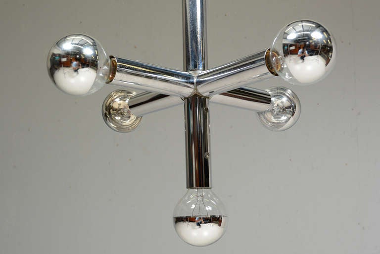 Mid-20th Century Robert Haussmann Atomic Hanging Chandelier