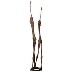 Sculpture abstraite d'après Giacometti Homme & Femmes