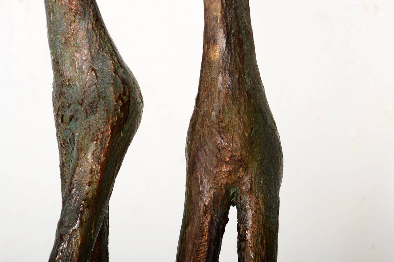 Abstract Sculpture after Giacometti Man & Women In Excellent Condition In Chula Vista, CA