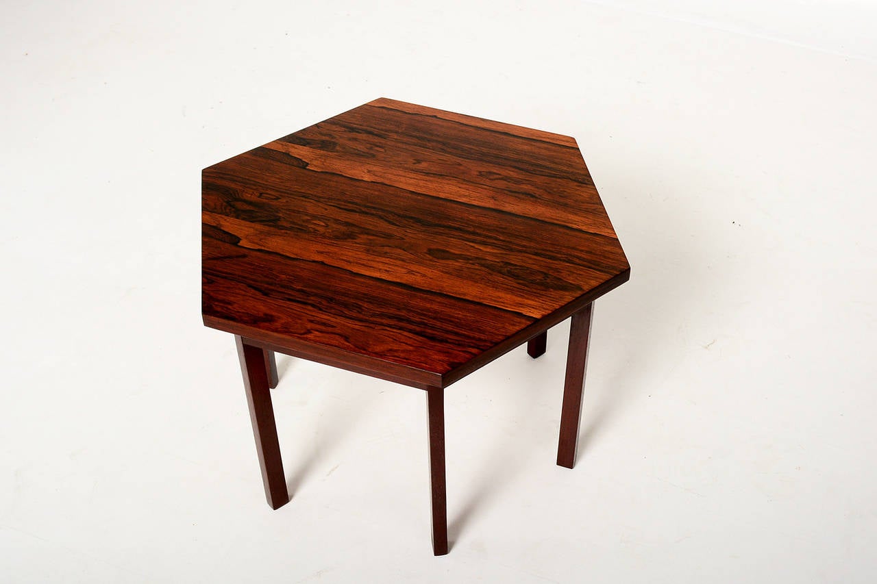 Paul McCobb Delineator for Lane Rosewood Hexagon Table In Excellent Condition In Chula Vista, CA