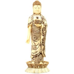 Antique Standing Buddha Sculpture