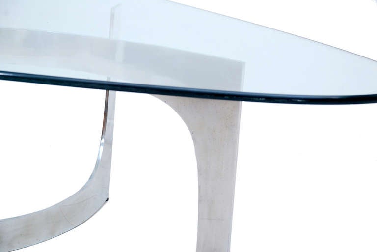 Sculptural Aluminum Coffee Table For Sale at 1stdibs