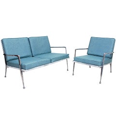 Attributed to Billy Haines Aluminum Patio Set