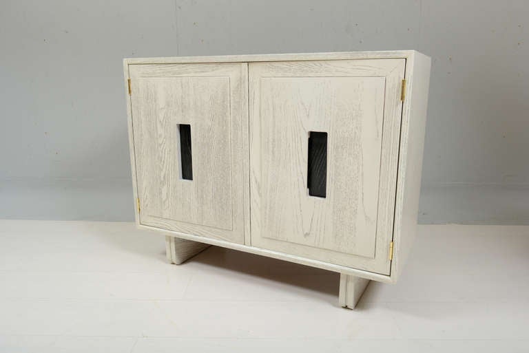 Mid Century Modern Cabinet Cerused Oak 4