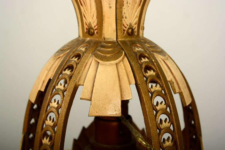 20th Century Beardslee Co Williamson Chicago Art Deco Chandelier