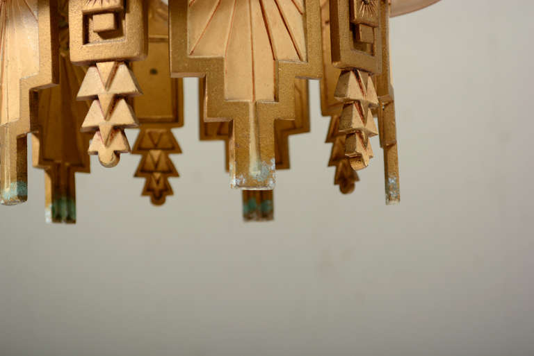 Beardslee Co Williamson Chicago Art Deco Chandelier 1