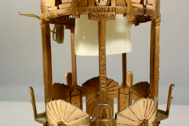 Beardslee Co Williamson Chicago Art Deco Chandelier 3