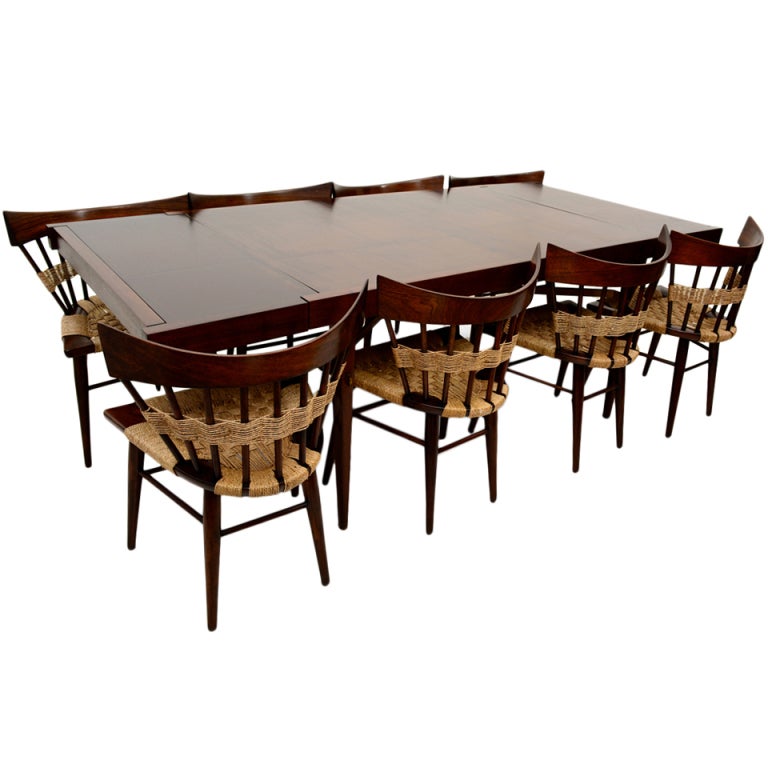 Edmund Spence Dining Table With Eight Dining Chairs at 1stDibs