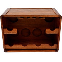 Teak Wine Rack Mini Bar