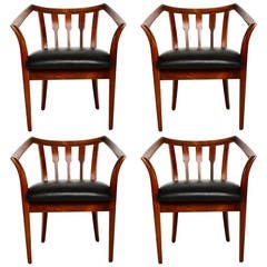 Set of Four Custom Walnut Chairs 7