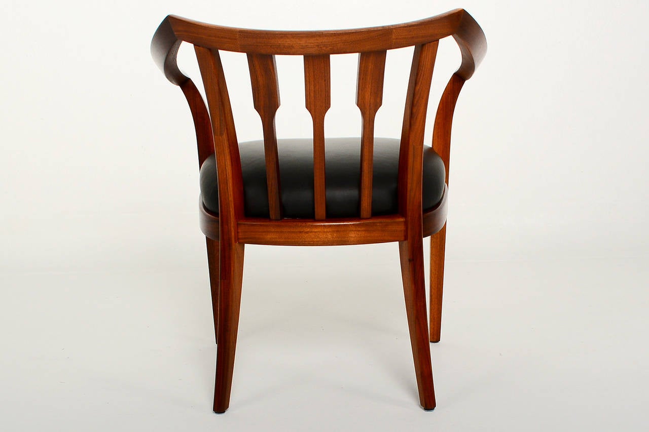 Mid-Century Modern Mid Century Modern Set of Four Custom Walnut Chairs