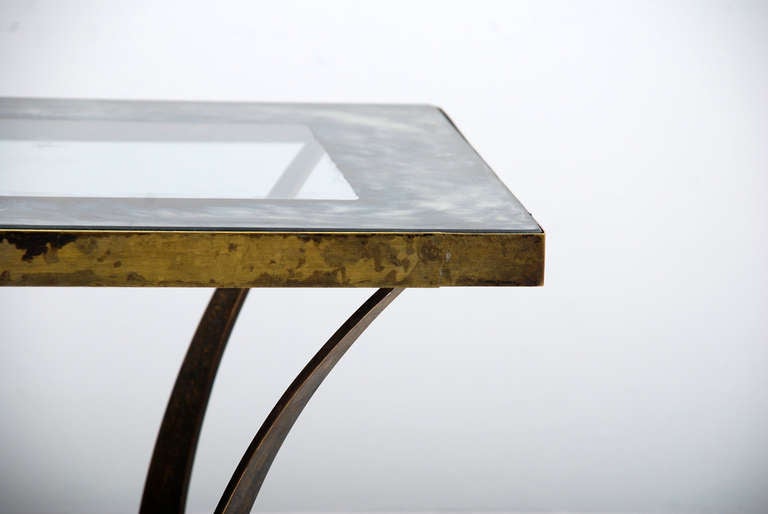 Brass Arturo Pani Rectangular Side Table