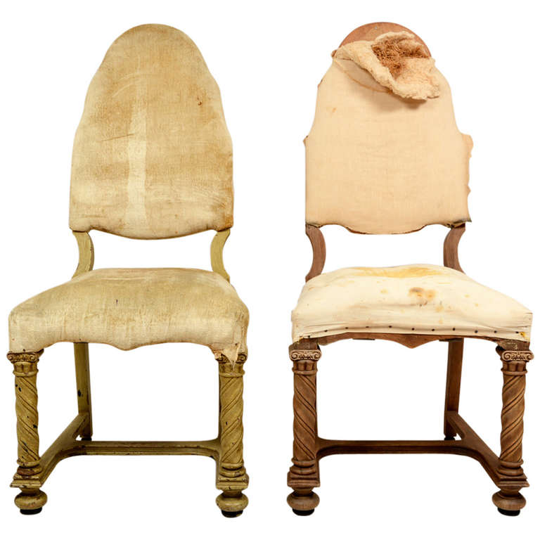 Pair of Antique HandCarved Chairs For Sale at 1stdibs