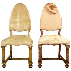 Pair of Antique Hand-Carved Chairs 5
