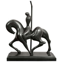 Retro Sculptural Horse Table Lamp