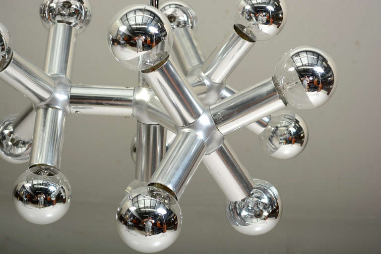 Mid-20th Century Mid Century Modern Robert Haussmann Swiss Atomic Chandelier