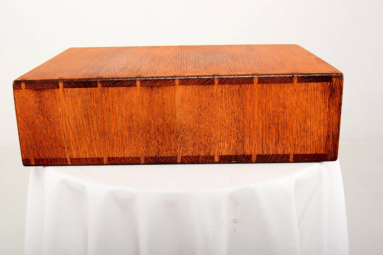 Early 20th Century Vintage Oak File Box