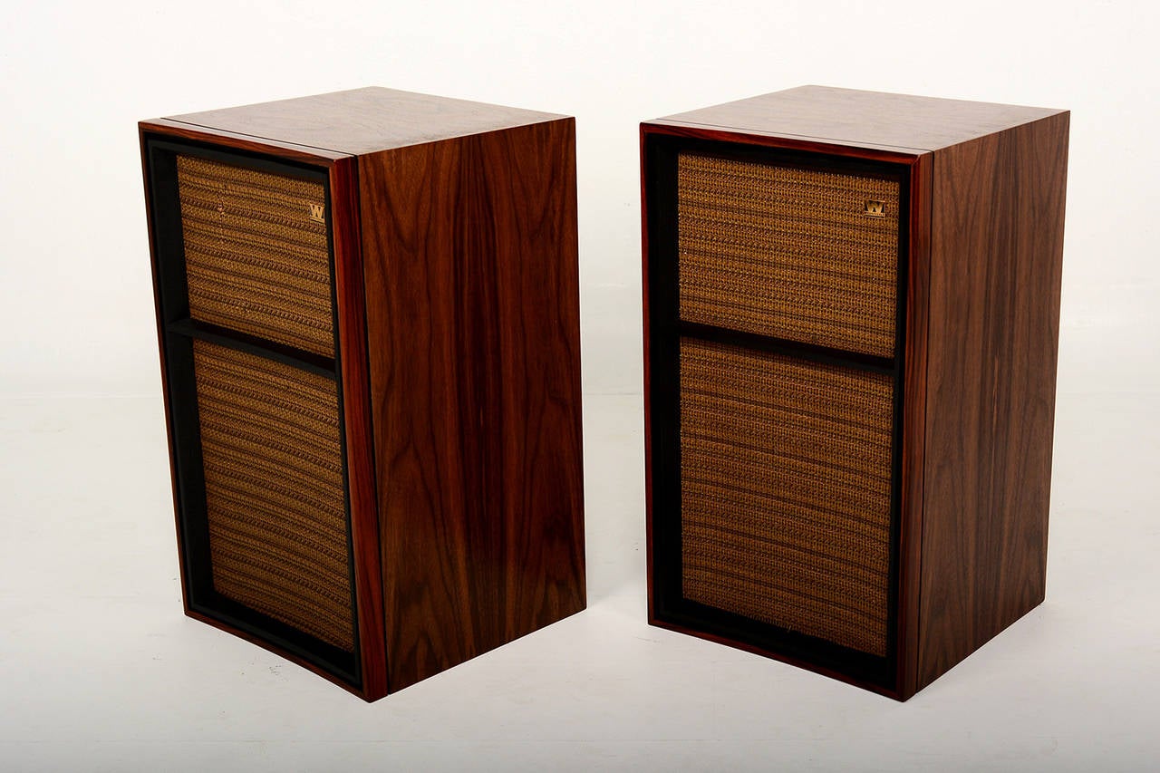 American Mid Century Modern Pair of Wharfedale W60 Speakers