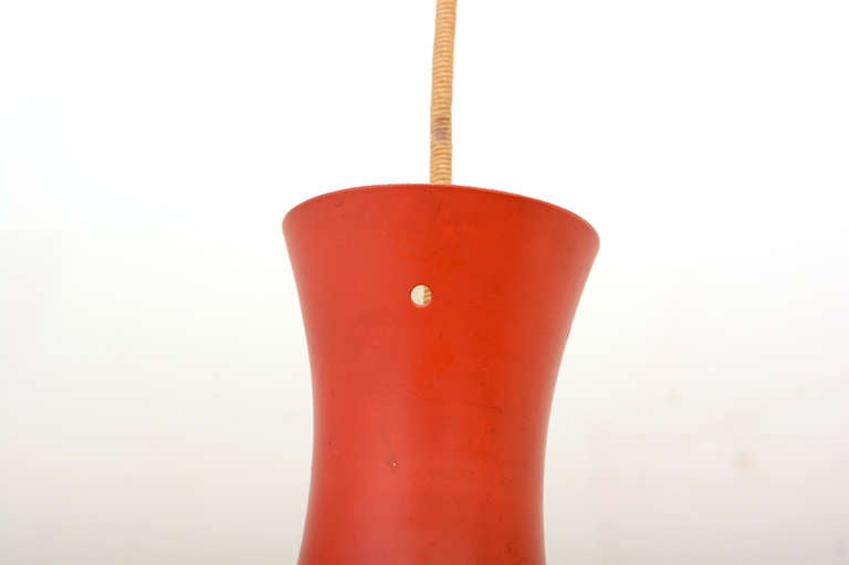 Mid Century Modern Stilnovo Red Sconce, Fixture In Excellent Condition In Chula Vista, CA