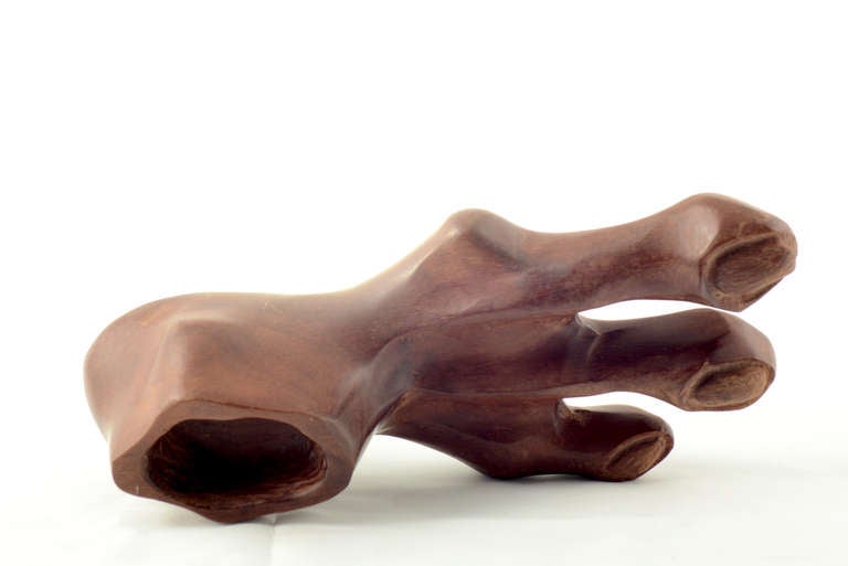 Unknown Three Finger Feet Wood Sculpture