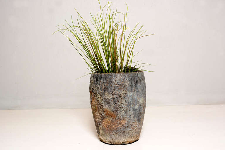 Mid-Century Modern Architectural Planter Bronze Lava