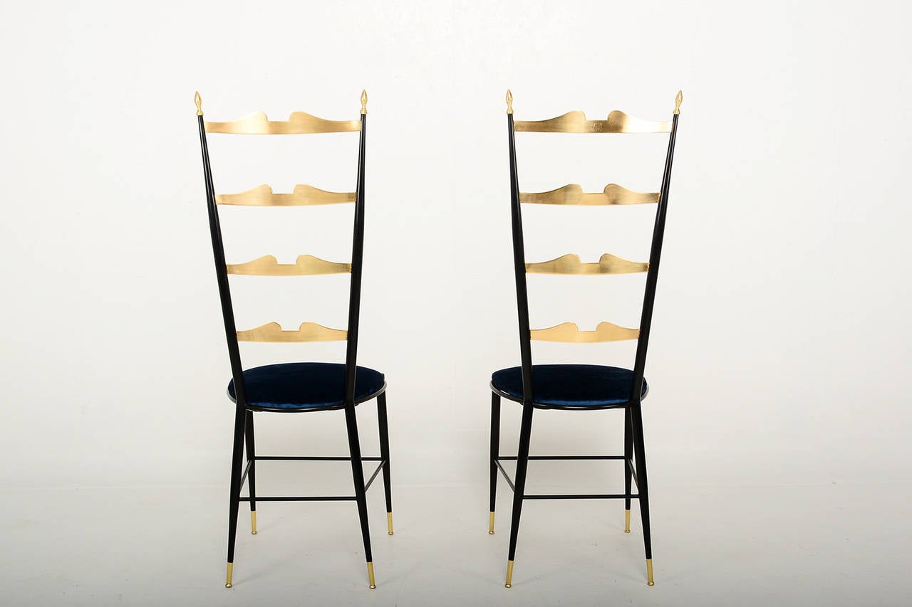 Mid-20th Century Pair of Chiavari Italian Chairs