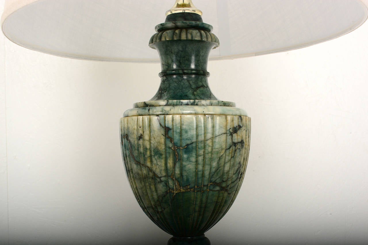Pair of Hollywood Regency Marble Table Lamps 1