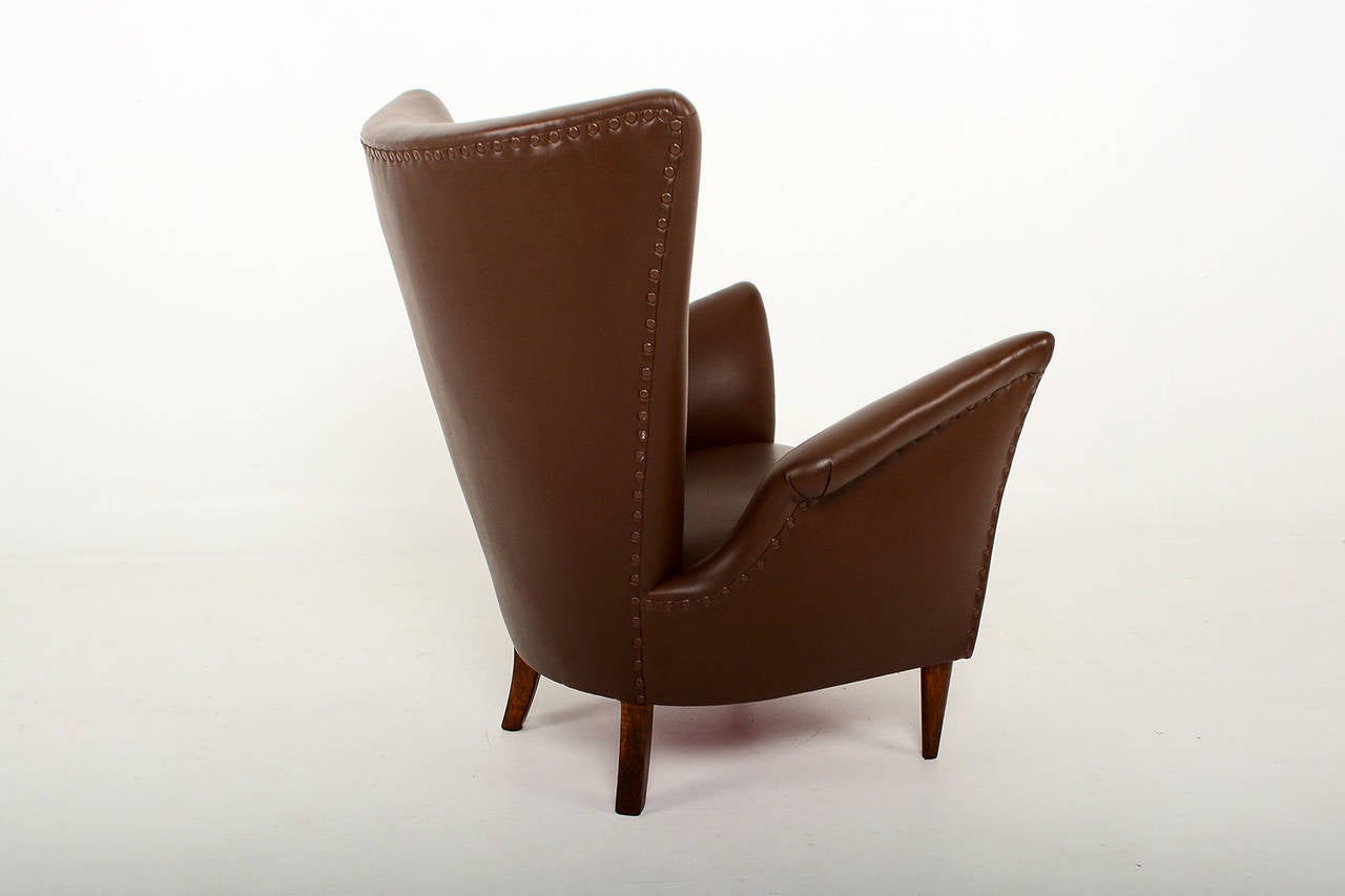 Mid-Century Modern Pair of Italian Armchairs,   Gio Ponti  Hotel Bristol Merano 1954