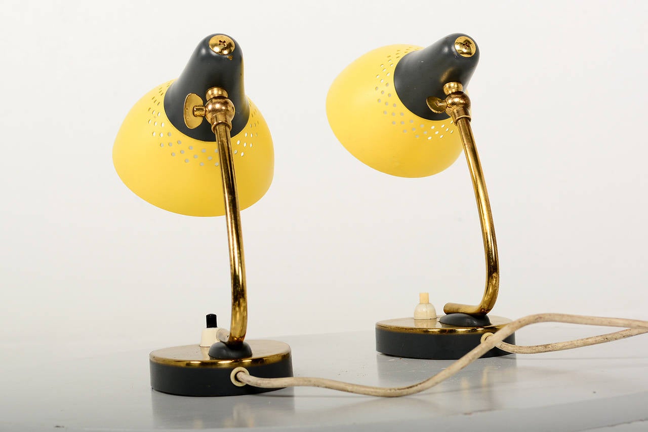 Painted Petite Pair of Italian Table Lamps