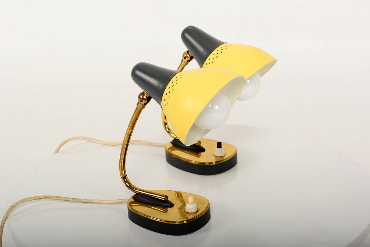 Mid-20th Century Petite Pair of Italian Table Lamps