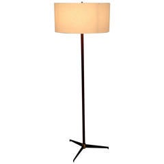 Floor Lamp in Rosewood, Tripod Base