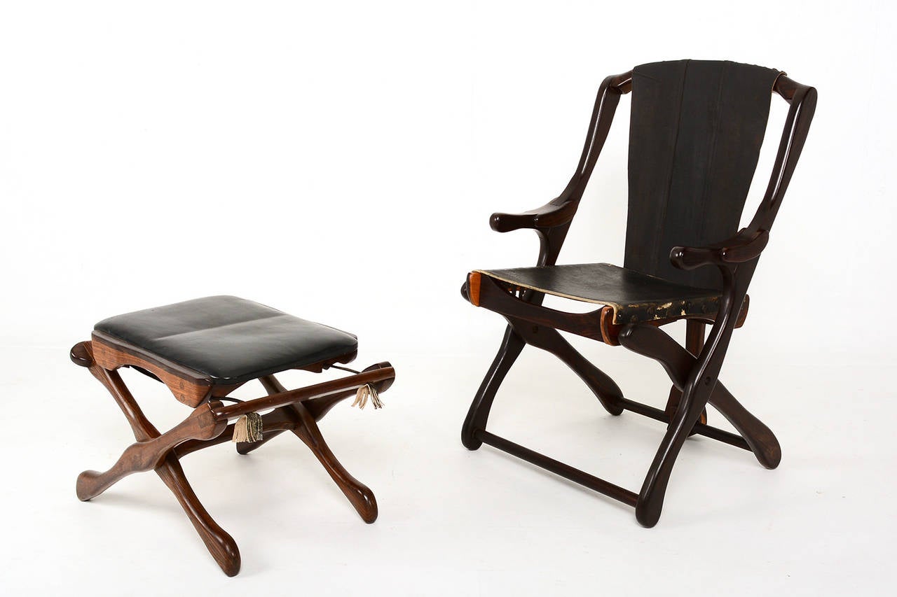 folding chair with ottoman