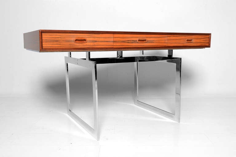 Scandinavian Modern Mid Century Danish Modern Brazilian Rosewood Desk in the Style of Bodil Kjaer