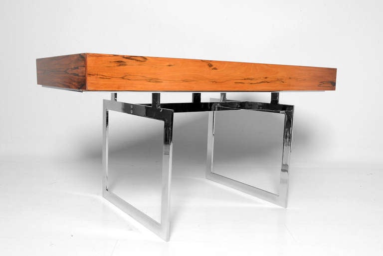 Mid Century Danish Modern Brazilian Rosewood Desk in the Style of Bodil Kjaer 2