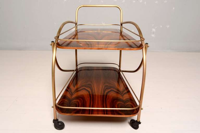 Brazilian Rosewood Doble Deck Service Cart 1