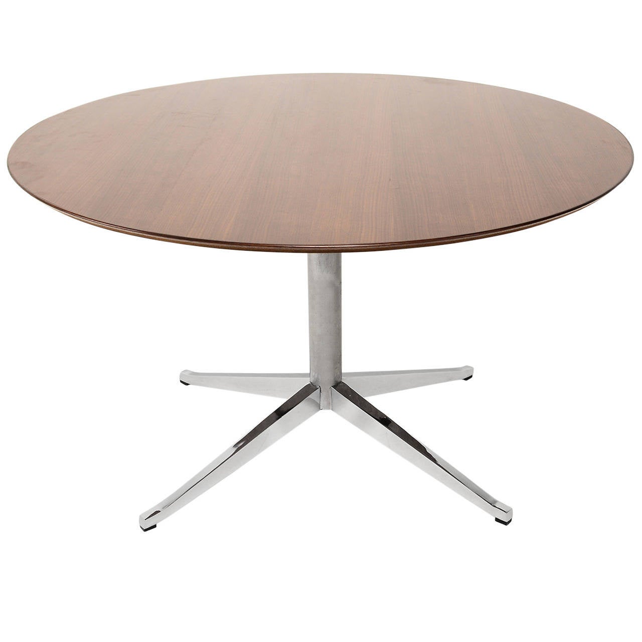 Dining Or Conference Table W Chrome Star Base By Florence Knoll - Knoll Round Conference Or Dining Table dining or conference table w chrome star base by florence knoll - knoll round conference or dining table