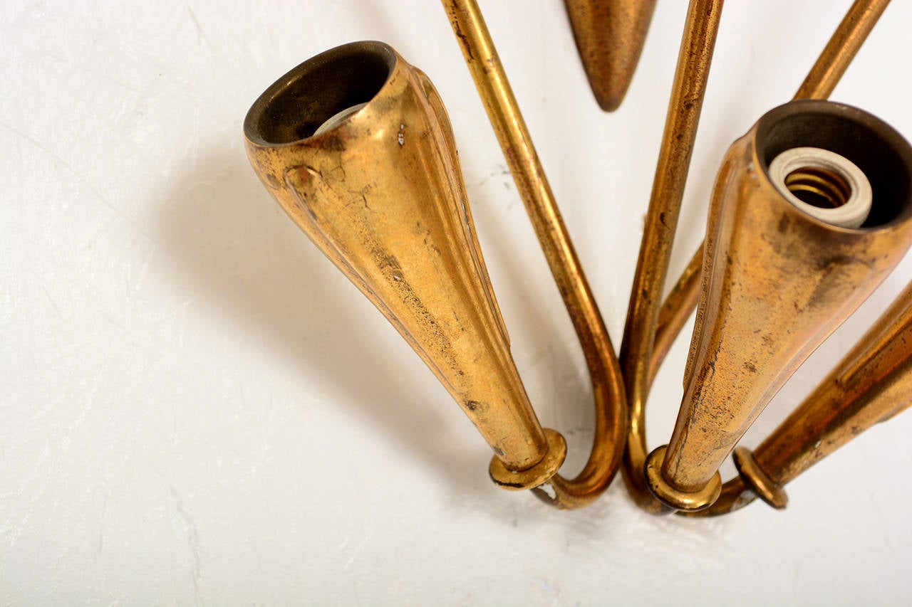 Mid-20th Century Pair of Italian Wall Sconces