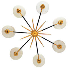 Mid-Century Modern  French Chandelier by Arlus