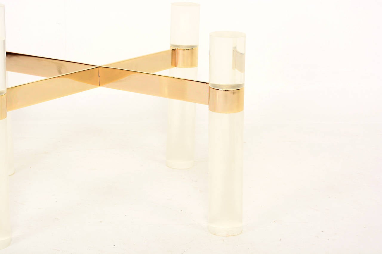 Late 20th Century Karl Springer Lucite Coffee Table Base