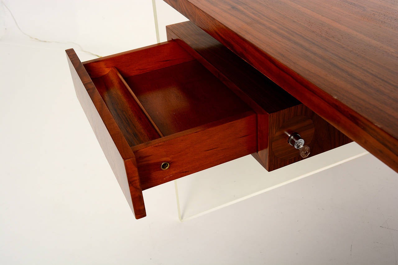 Lucite and Walnut Desk 1