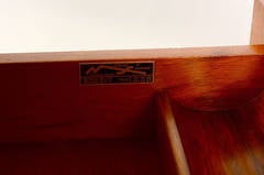 Lucite and Walnut Desk