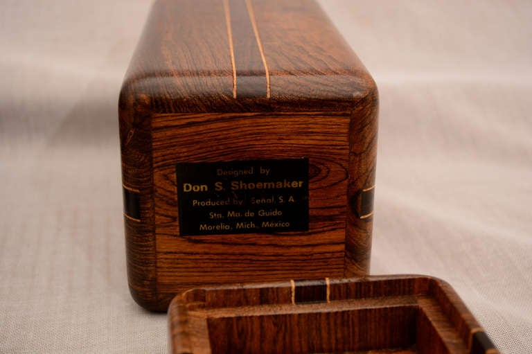 Don Shoemaker Set of Cocobolo Canister Boxes 1