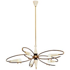 Mid Century Modern Italian Sputnik Chandelier 9
