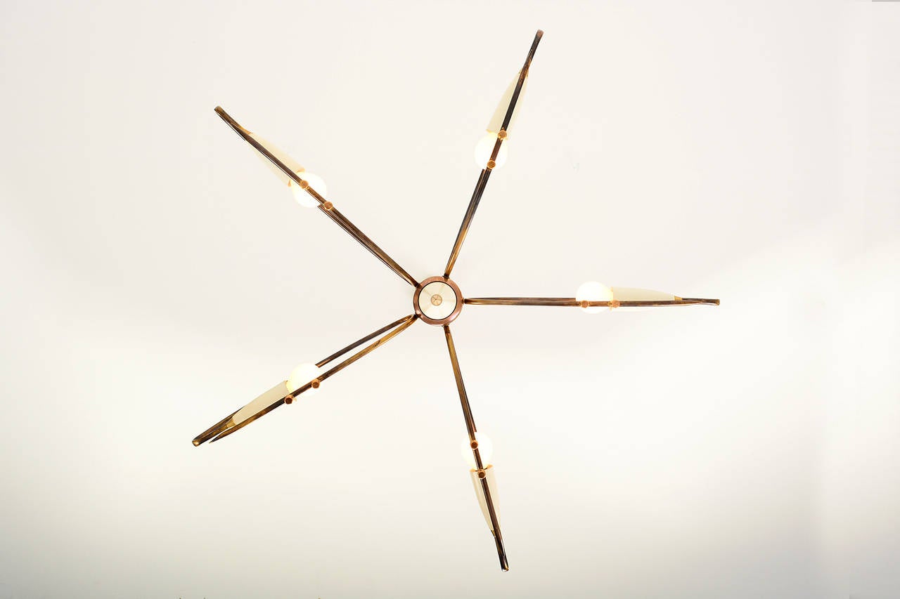 Mid Century Modern Italian Sputnik Chandelier 3