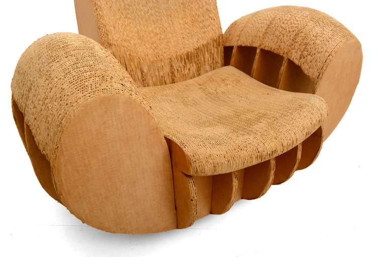 Mid-20th Century Cardboard Rocker Easy Edges Attributed to Frank O Gehry