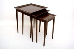 Mid Century Modern Widdicomb Set of Nesting Mahogany Tables Robsjohn Gibbings
