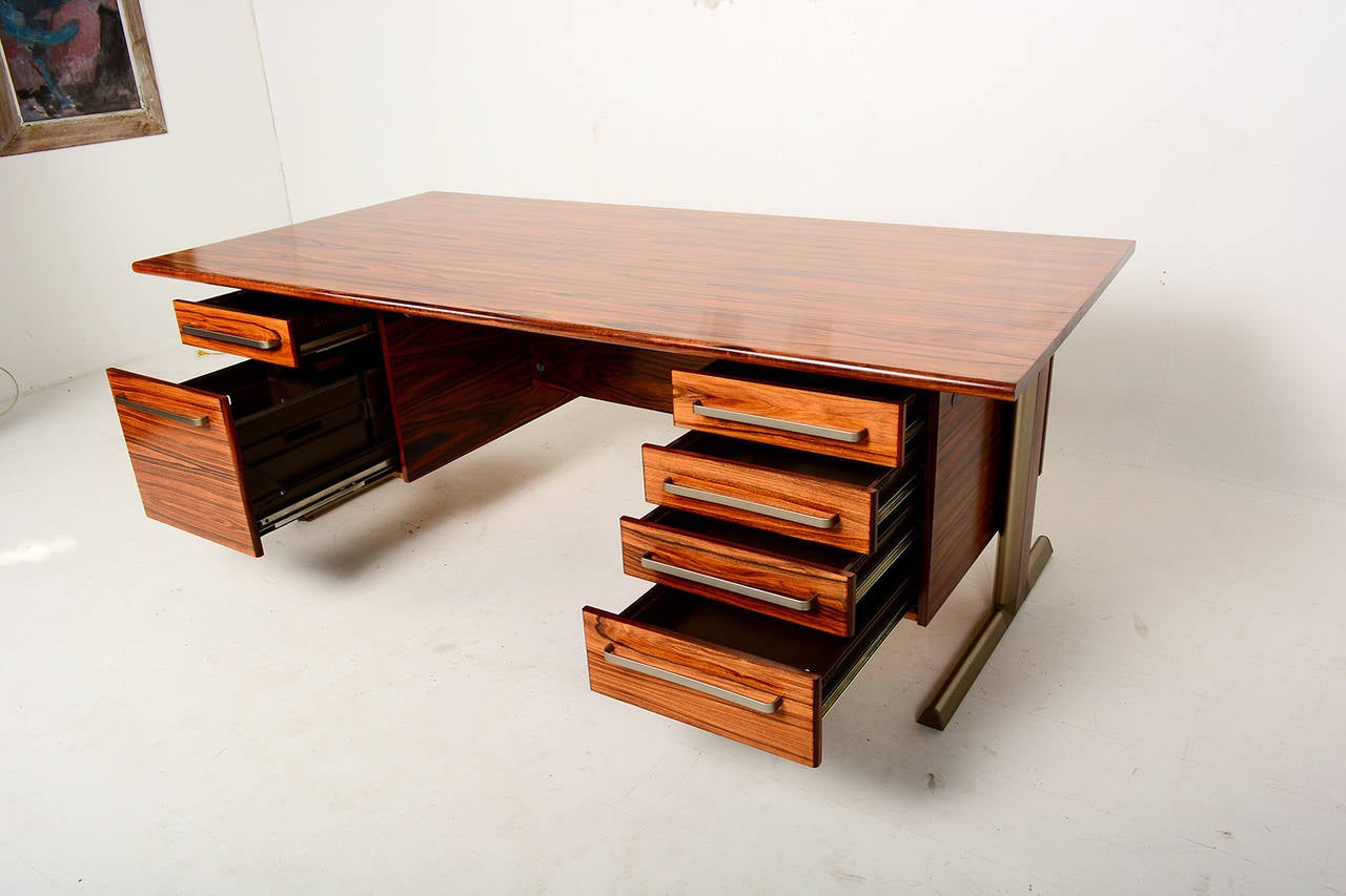 Lacquered Executive Rosewood Desk