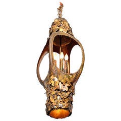 Tom Greene Brutalist Torch Cut Chandelier 11