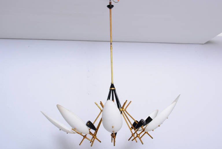 Unique, Eight Arm Italian Chandelier